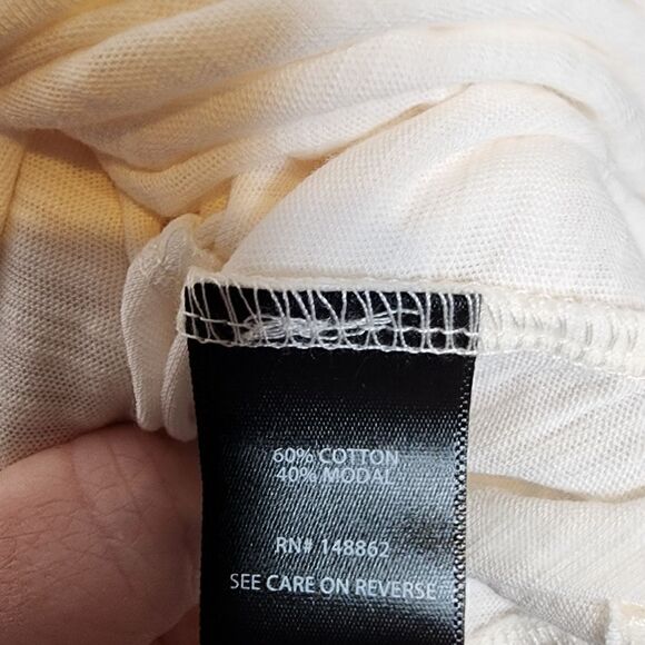 4X 26W Cream Come As You Are Double Graphic Tee Ying Yang Flowers 90s Peace drop - Picture 5 of 8